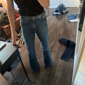 AG Adriano Goldschmied Dark Blue Flare Jeans